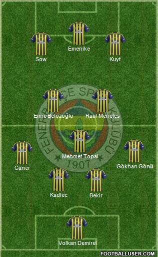 Fenerbahçe SK Formation 2014