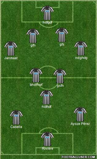 Newcastle United Formation 2014