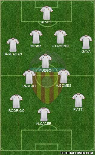 Valencia C.F., S.A.D. Formation 2014