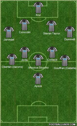 Newcastle United Formation 2014
