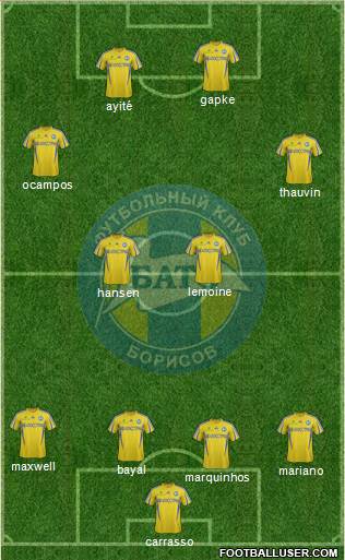 BATE Borisov Formation 2014