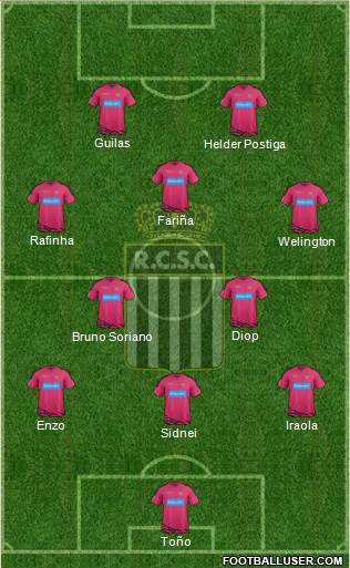 Sporting du Pays de Charleroi 4-4-2 football formation