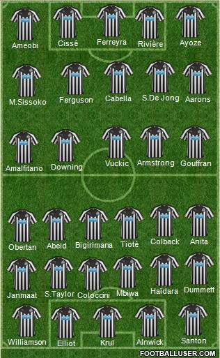 Newcastle United Formation 2014