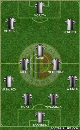 Ascoli 4-3-3 football formation