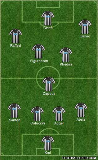 Newcastle United Formation 2014