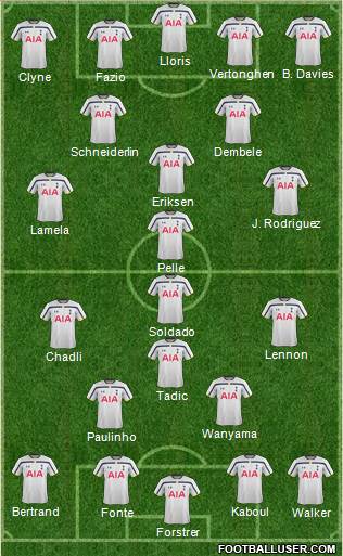 Tottenham Hotspur Formation 2014