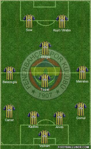 Fenerbahçe SK Formation 2014