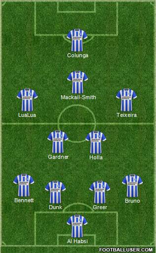 Brighton and Hove Albion Formation 2014