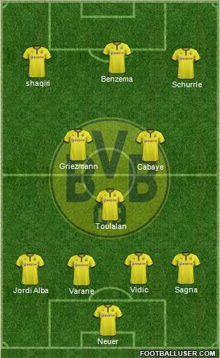 Borussia Dortmund Formation 2014