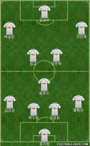 Swansea City Formation 2014