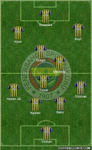 Fenerbahçe SK Formation 2014