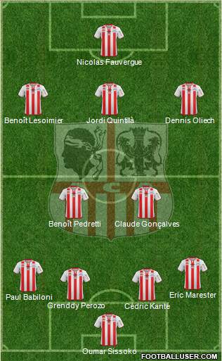 Athletic Club Ajaccien Football Formation 2014