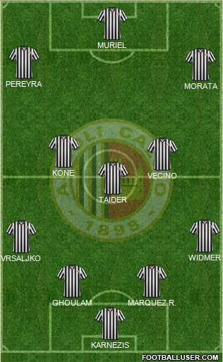 Ascoli 4-3-3 football formation