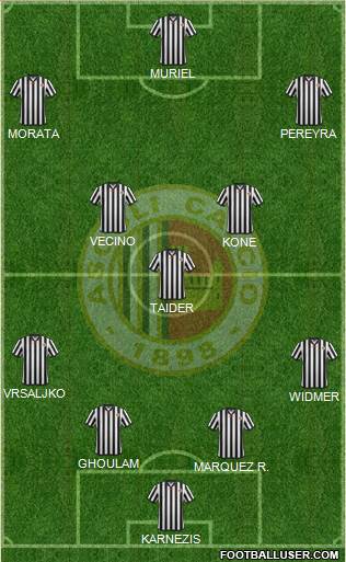 Ascoli 4-3-3 football formation