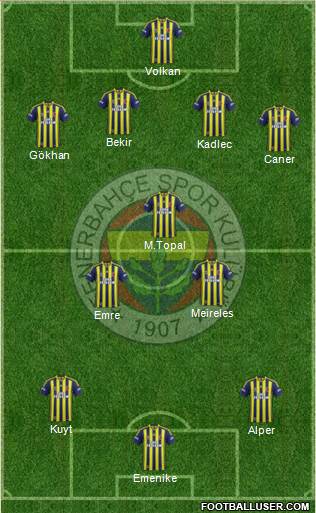 Fenerbahçe SK Formation 2014