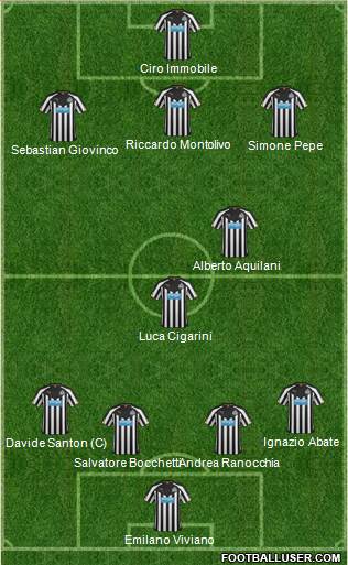 Newcastle United Formation 2014