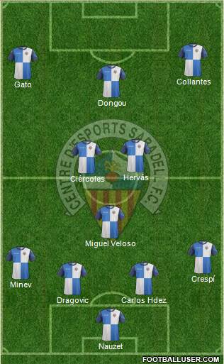 C.E. Sabadell Formation 2014