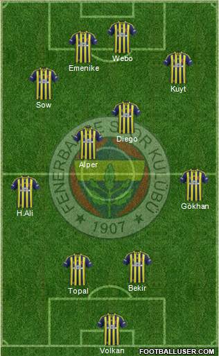 Fenerbahçe SK Formation 2014