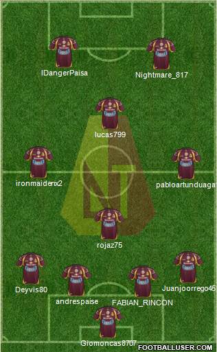 CC Deportes Tolima Formation 2014