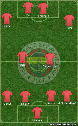 Fenerbahçe SK Formation 2014