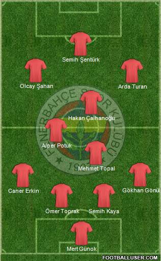 Fenerbahçe SK Formation 2014