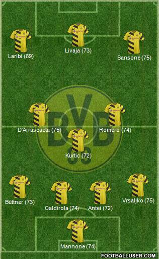 Borussia Dortmund Formation 2014