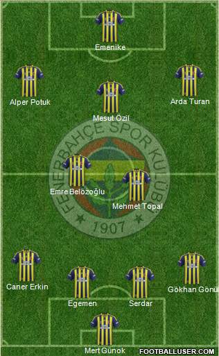 Fenerbahçe SK Formation 2014