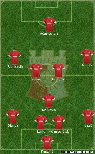 FK Napredak Krusevac Formation 2014
