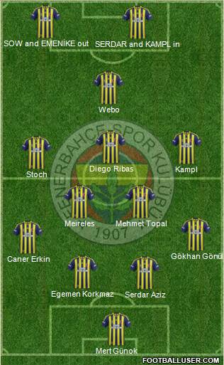 Fenerbahçe SK Formation 2014