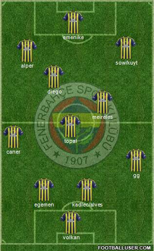 Fenerbahçe SK Formation 2014