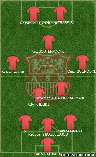 Amel Saad Olympic Chlef 3-5-2 football formation