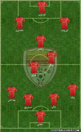 Foulad Khuzestan football formation