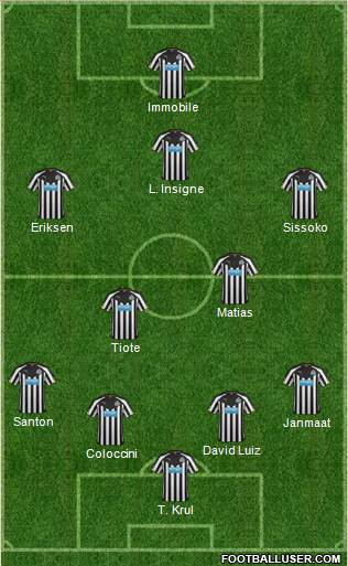 Newcastle United Formation 2014
