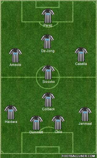 Newcastle United Formation 2014