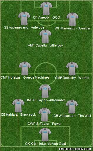Newcastle United Formation 2014
