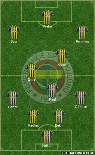 Fenerbahçe SK Formation 2014