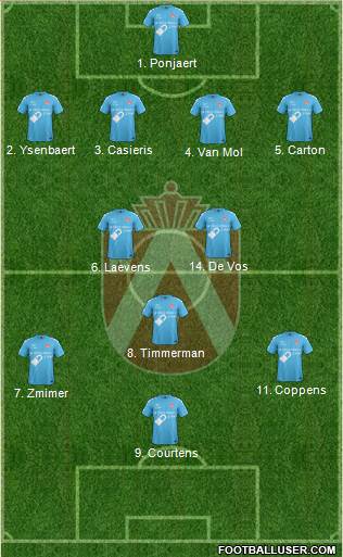 KV Kortrijk Voetbalt Formation 2014