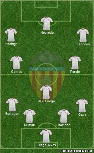 Valencia C.F., S.A.D. Formation 2014