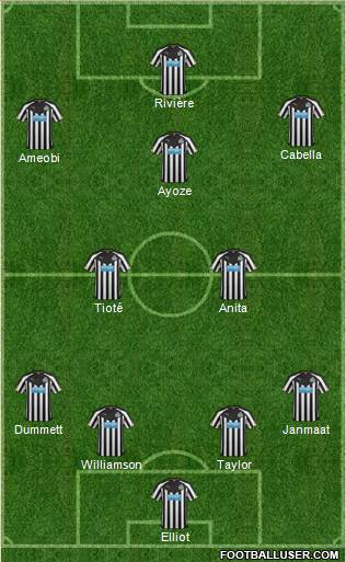 Newcastle United Formation 2014