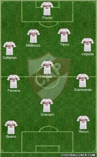 Platense football formation