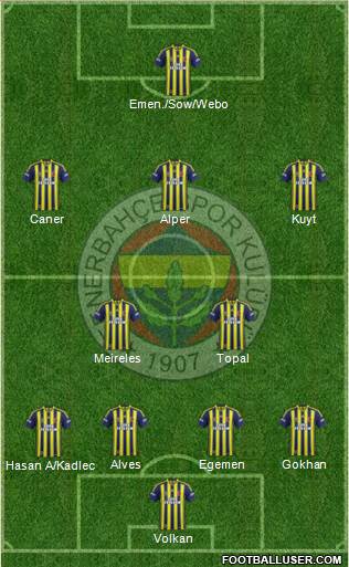 Fenerbahçe SK Formation 2014