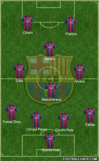F.C. Barcelona Formation 2014