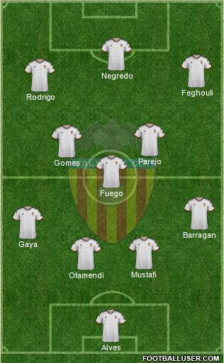 Valencia C.F., S.A.D. Formation 2014