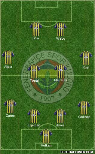 Fenerbahçe SK Formation 2014