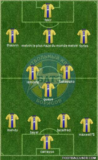 BATE Borisov Formation 2014