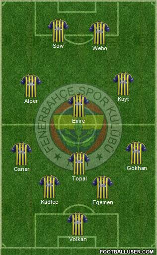 Fenerbahçe SK Formation 2014