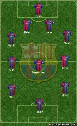 F.C. Barcelona Formation 2014
