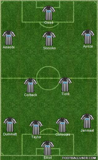 Newcastle United Formation 2014