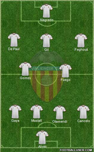 Valencia C.F., S.A.D. Formation 2014