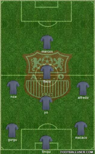 Amel Saad Olympic Chlef 3-4-3 football formation